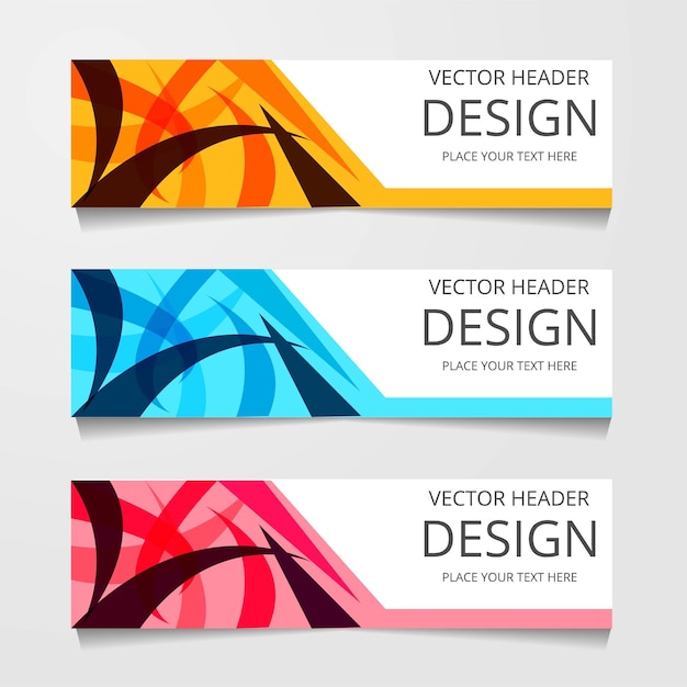 vector abstract web banner design template collection of web banner template abstract geometric web design banner template header  landing page web design elements