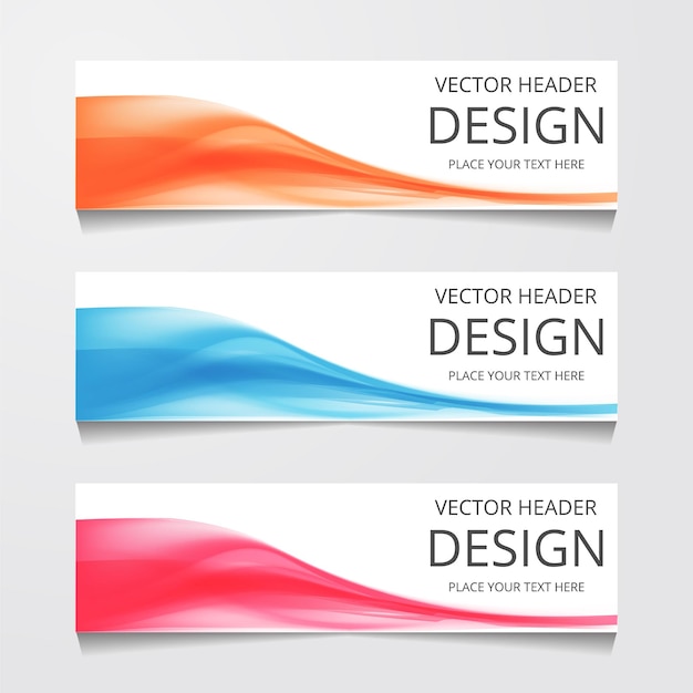 Free Vector vector abstract web banner design template collection of web banner template abstract geometric web design banner template isolated on grey background header landing page web design