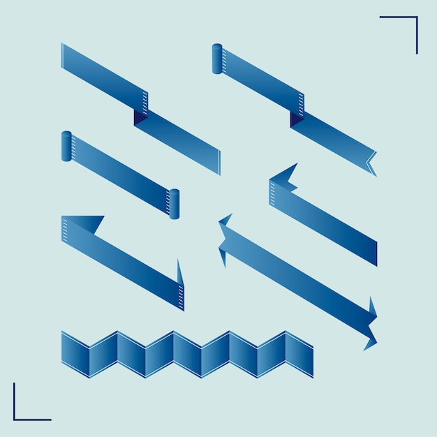 Free Vector vector of a banner label collection