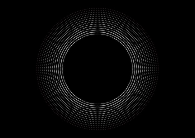 Free Vector vector round dot pattern frame and background with gradation effect and text space