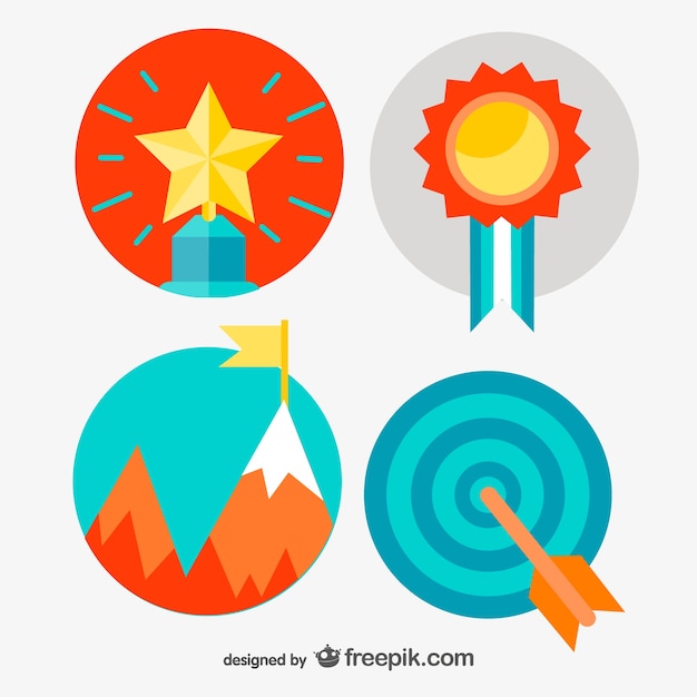 Free Vector victory symbols set