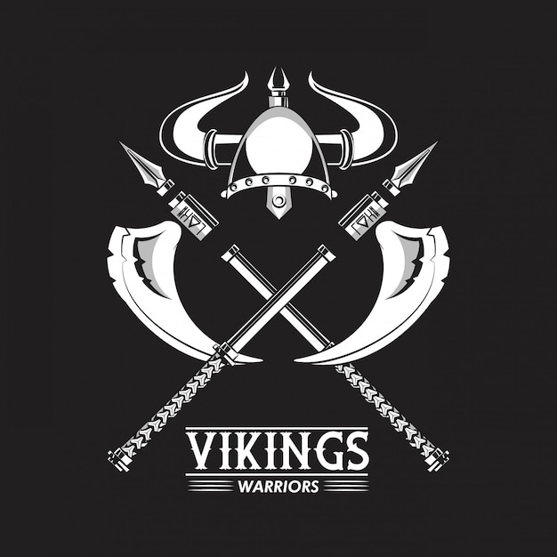 Free Vector vikings warriors printed tshirt 