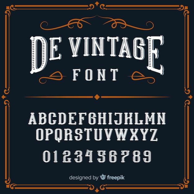 Free Vector vintage alphabet