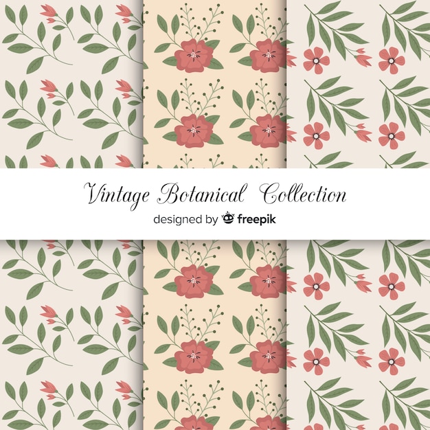 Free Vector vintage botanical pattern