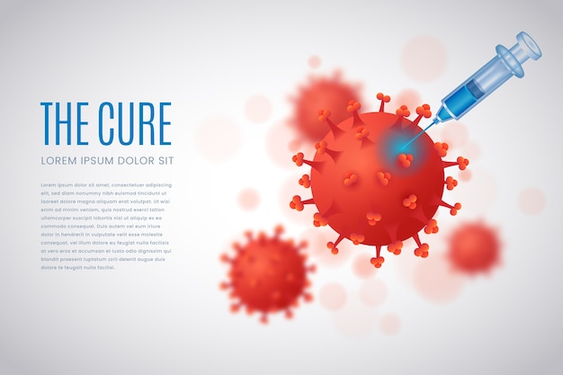 Free Vector virus cure concept