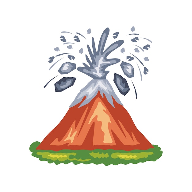 Free Vector volcano eruption dangerous