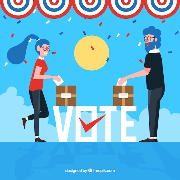 Free Vector vote word concept