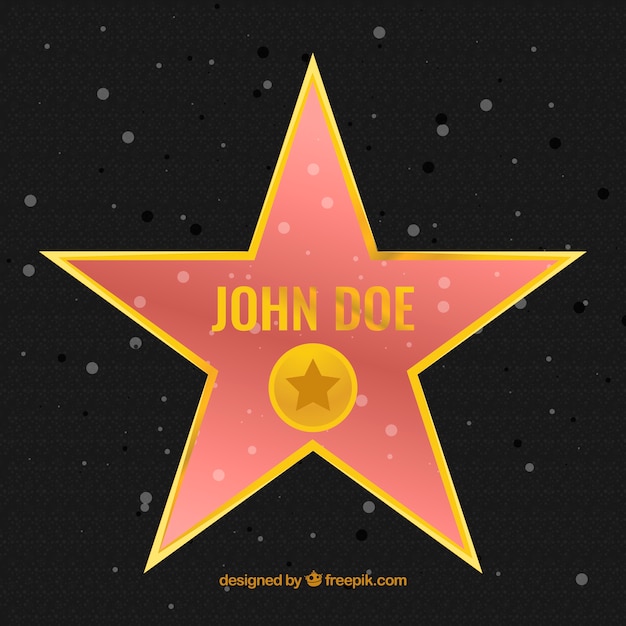 Free Vector walk of fame star background