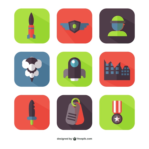 Free Vector warfare icons