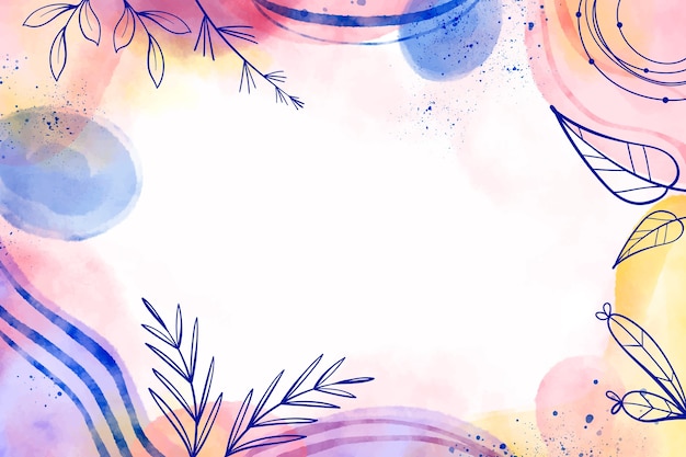 Free Vector watercolor abstract doodle background