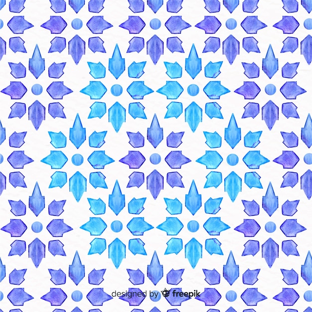 Free Vector watercolor background in mosaic design