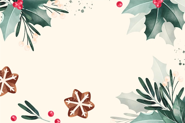 Free Vector watercolor christmas background