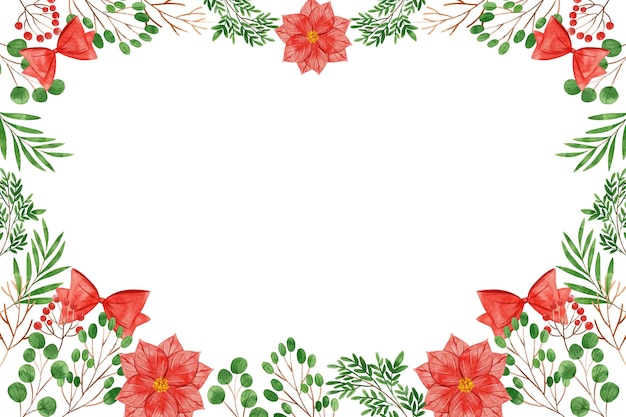 Free Vector watercolor christmas tree branches background