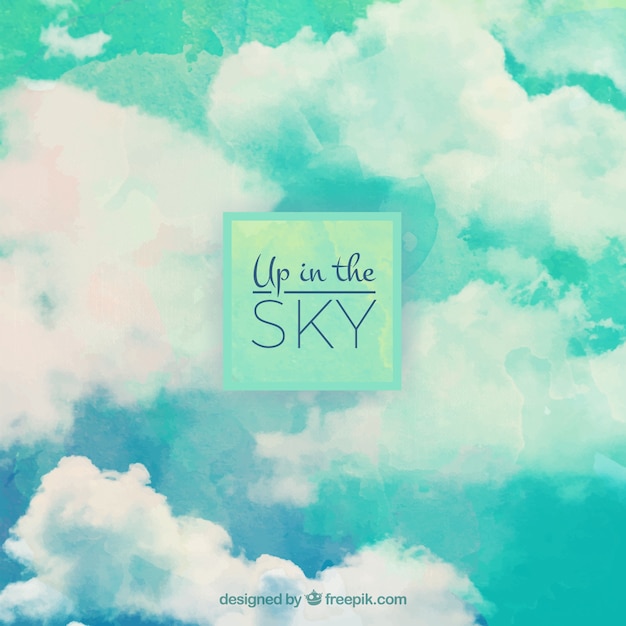 Free Vector watercolor clouds background 