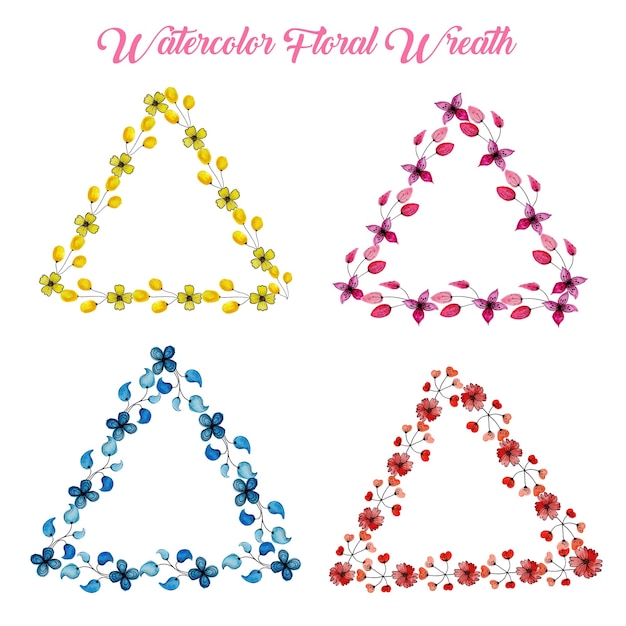 Free Vector watercolor floral wreath