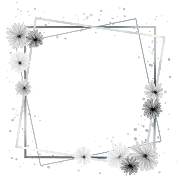 Free Vector watercolor silver frame design