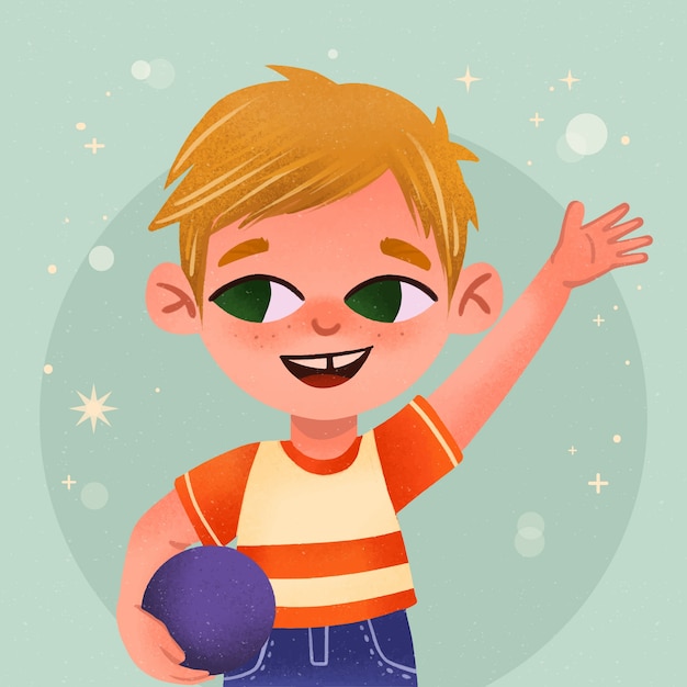 Free Vector watercolor world children's day illustration