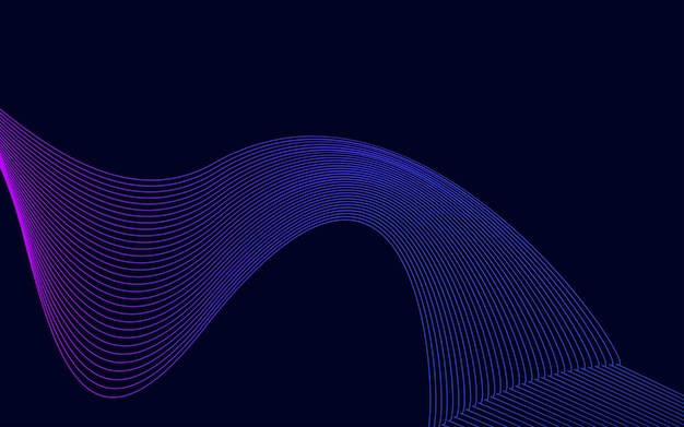 Free Vector wave of the blue colored lines high resolution