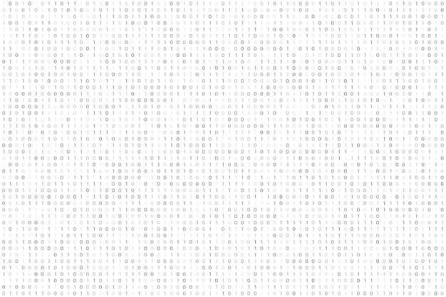 Free Vector web tech white background digital binary code programming language