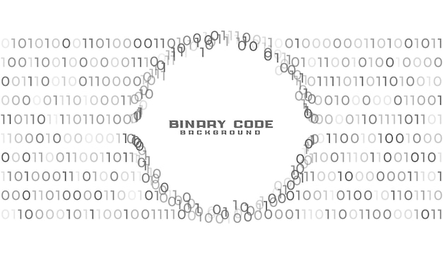 Free Vector web zero and one binary digit white background design