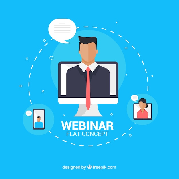 Free Vector webinar flat design