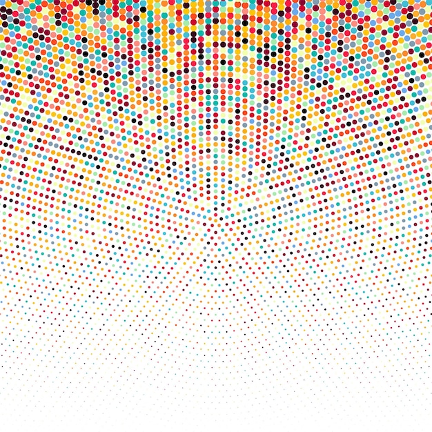 Free Vector white background with colorful round halftone design
