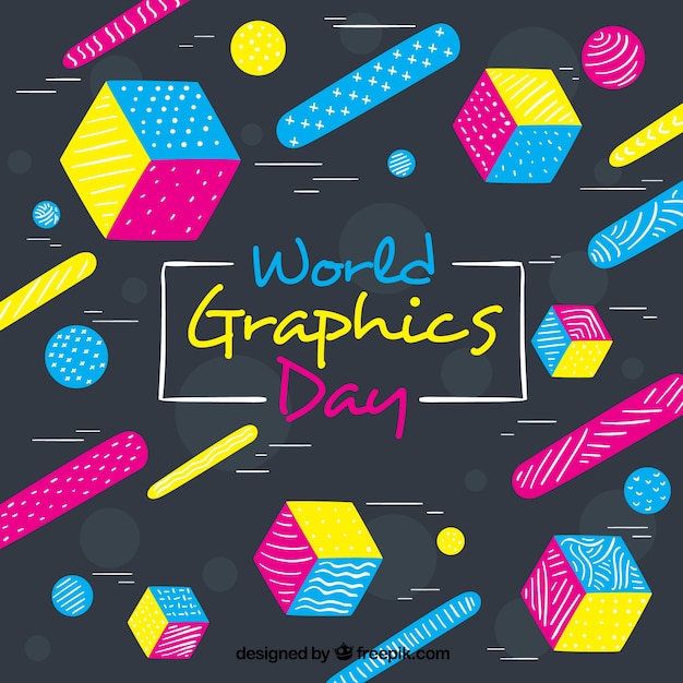 Free Vector world graphics day background 