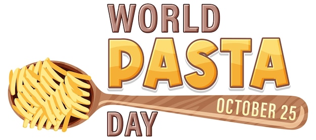 Free Vector world pasta day banner design