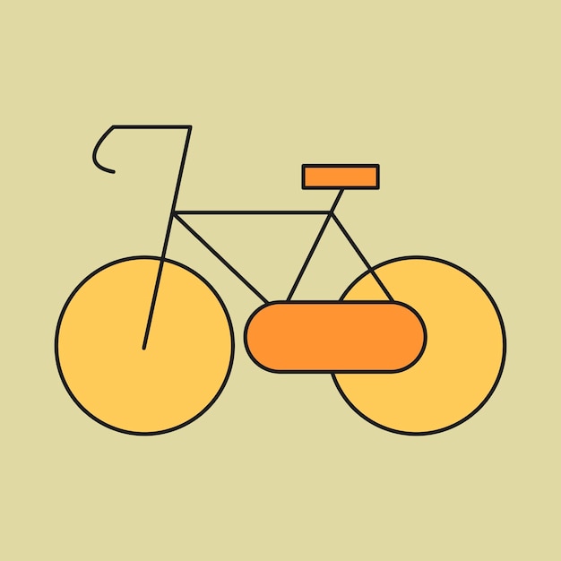 Free Vector yellow bike eco-friendly icon design element vector