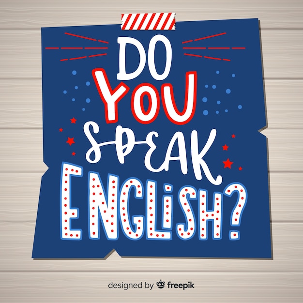Free Vector do you speak english background