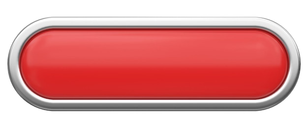 Photo 3d button empty button 3d illustration