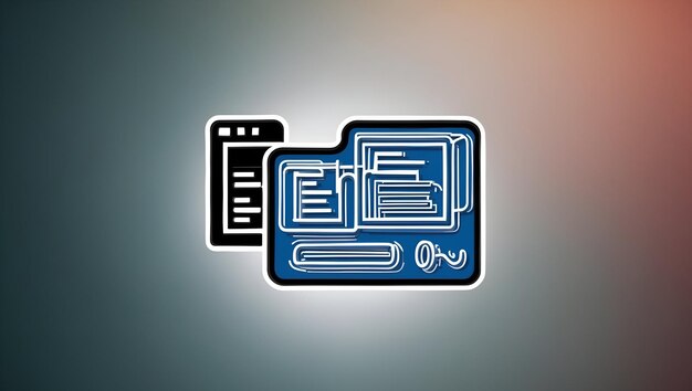 Photo 3d flat icon code snippets terminal icon with blank area for text graphics coding environment