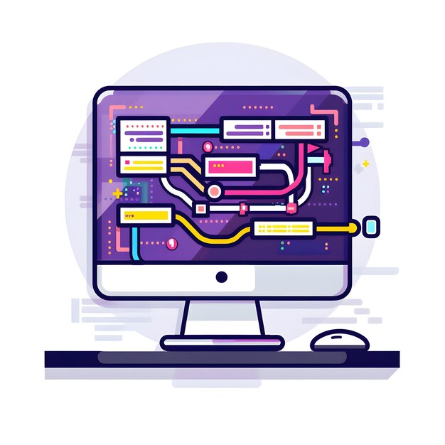 Photo 3d flat icon programming dashboard coding pipeline on professional background ideal for coding