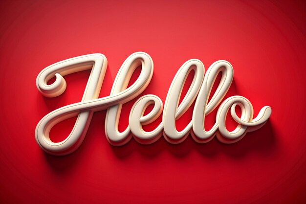 Photo 3d hello text effect