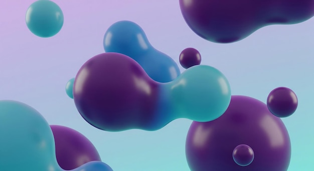 Photo 3d realistic abstract spheres background