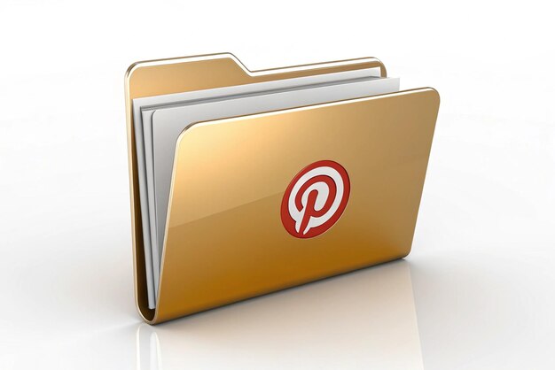 Photo 3d realistic data folder icon vector illustration