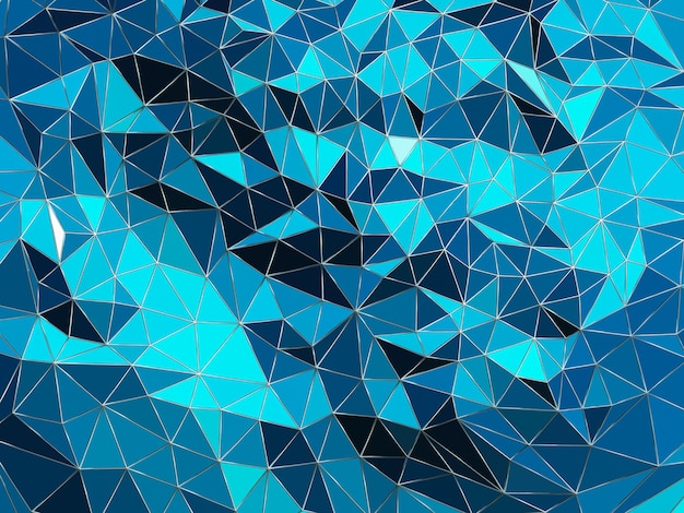Photo 3d rendered abstract triangle grid
