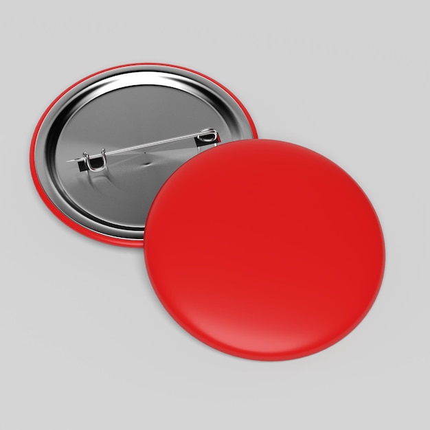 3d rendering blank red badge