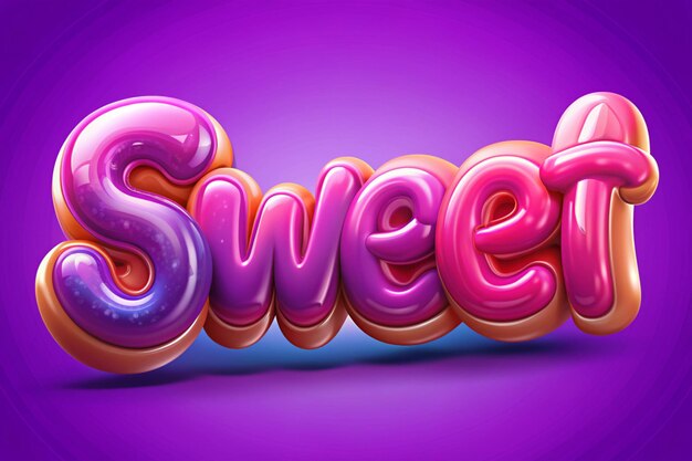 Photo 3d sweet text effect