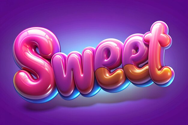 Photo 3d sweet text effect