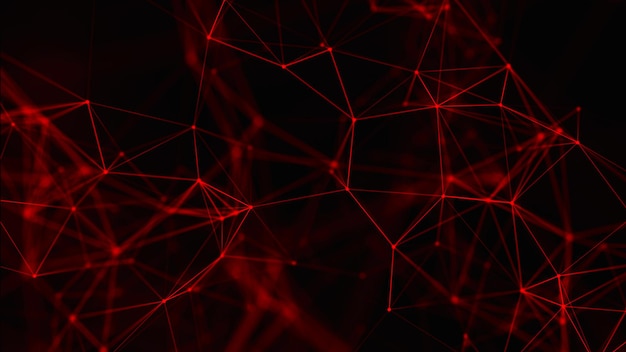 abstract background with connecting dots and lines network connection structure 3d rendering
