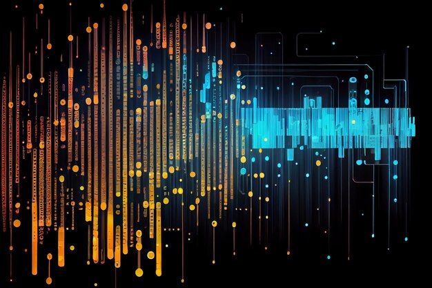 Photo abstract big data flow background