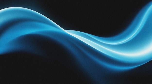 Photo abstract blue wave of light