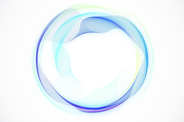 Photo abstract circular wave pattern with gradient light effects on a clean white background 3d rendering