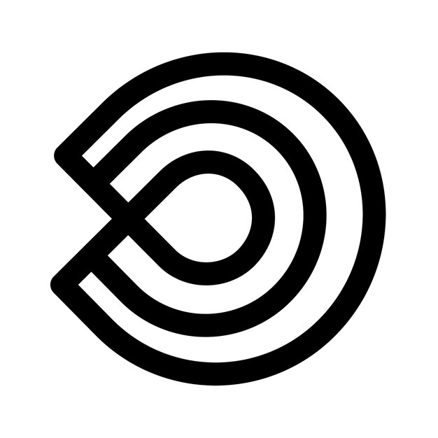 Photo abstract concentric loop logo