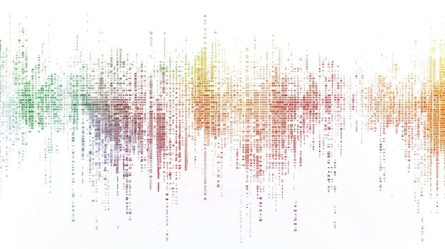 Photo abstract data visualization with gradient color blocks digital artwork aig53