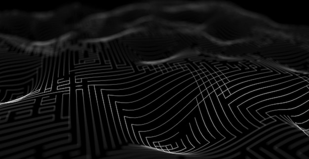 abstract digital background big data code matrix 3d rendering