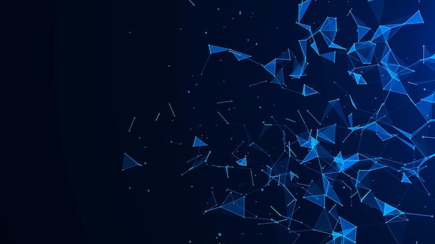 Photo abstract digital background network connection structure science background 3d rendering futuristic technology style