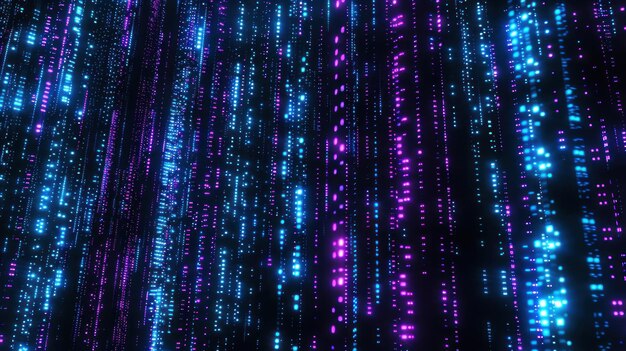Photo abstract digital rain