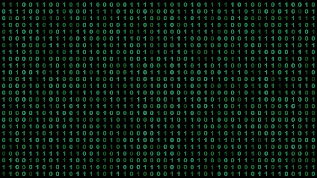 Photo abstract futuristic cyberspace with binary codedigital binary data matrix background with digits